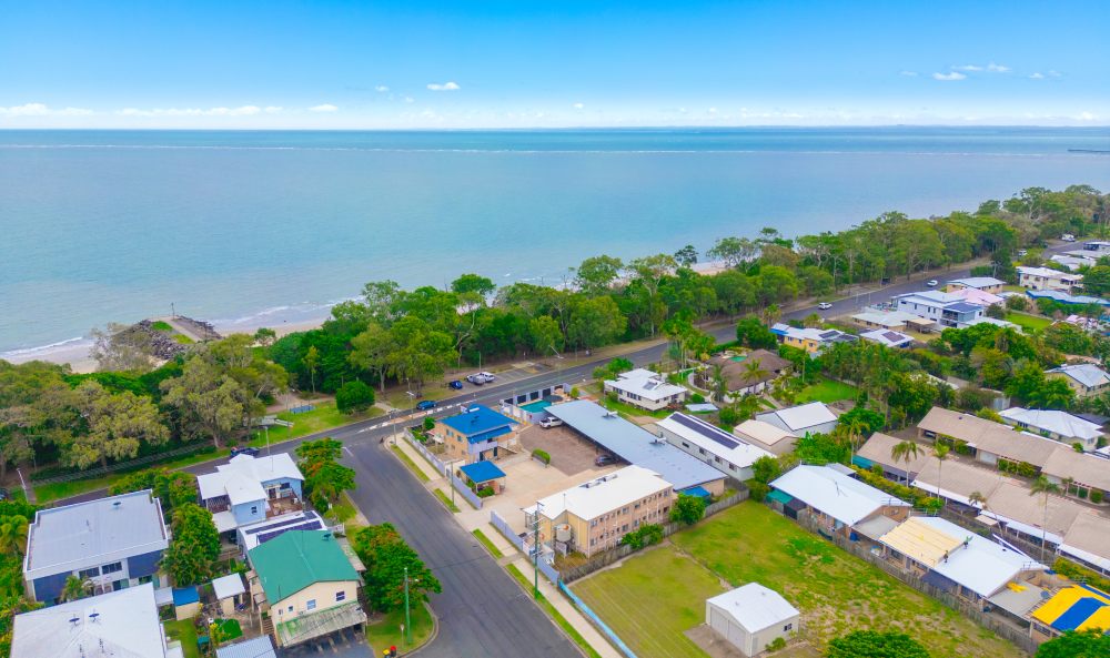 Drone view of The Hervey Bay Motel